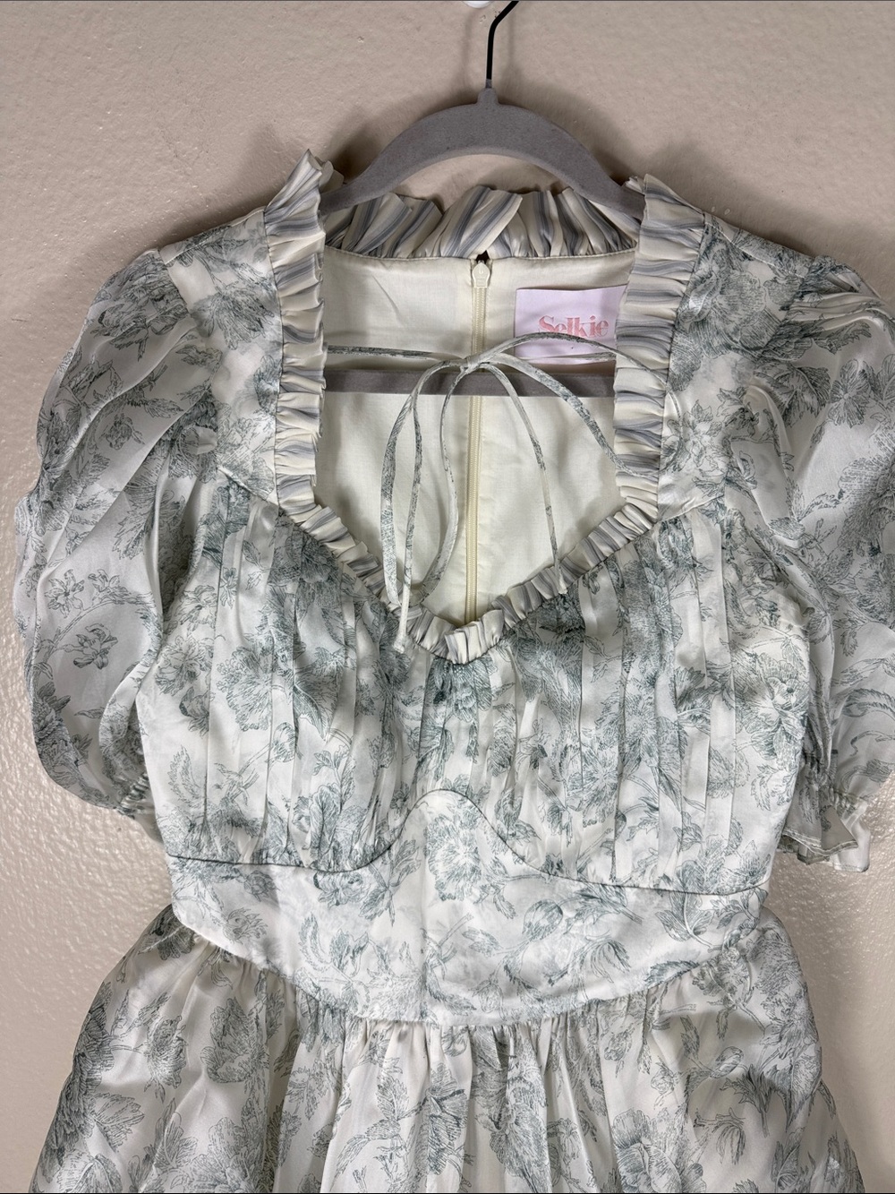 Selkie The Austen Silk Satin Portrait of a Lady Dress - Picture 9 of 13